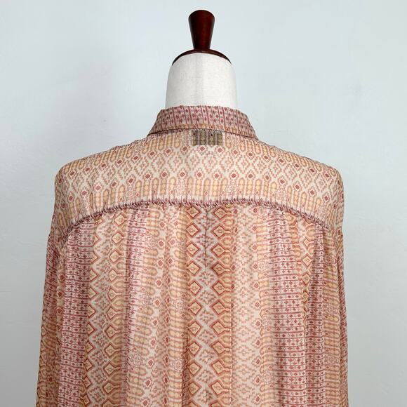 Forte Forte Italian Silk Mozaik Button-Up Orange My Shirt - Picture 6 of 9